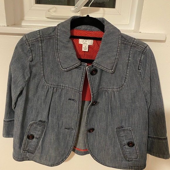LOFT denim jacket- size 8P - Picture 2 of 8